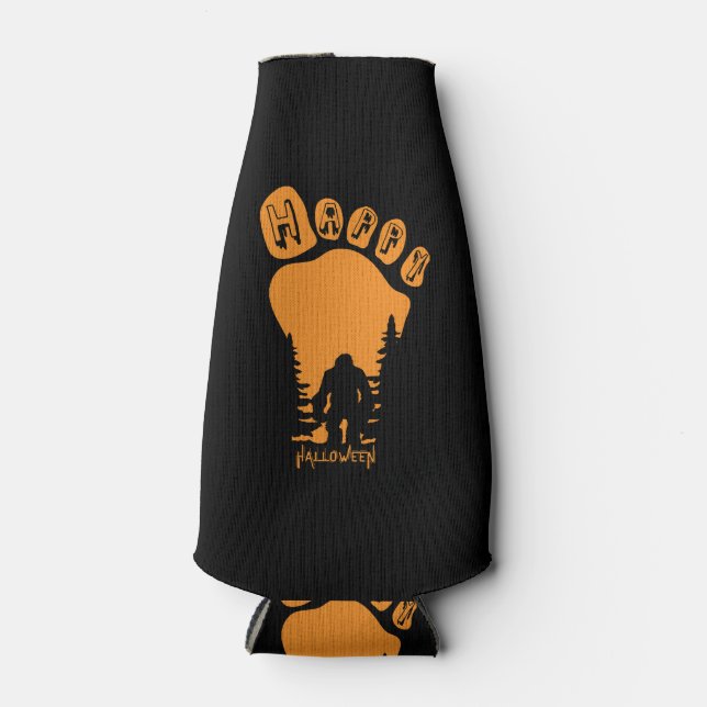 Porta-garrafa Feliz Dia das Bruxas de Pé Grande (Frente)