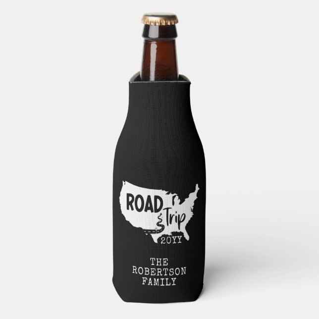 Porta-garrafa Férias Familiares Personalizadas | Family Road Tri (Frente da Garrafa)