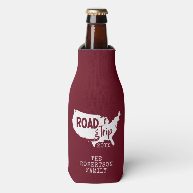 Porta-garrafa Férias Familiares Personalizadas | Family Road Tri (Frente da Garrafa)