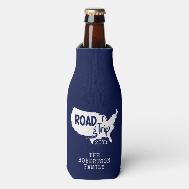 Porta-garrafa Férias Familiares Personalizadas | Family Road Tri (Frente da Garrafa)