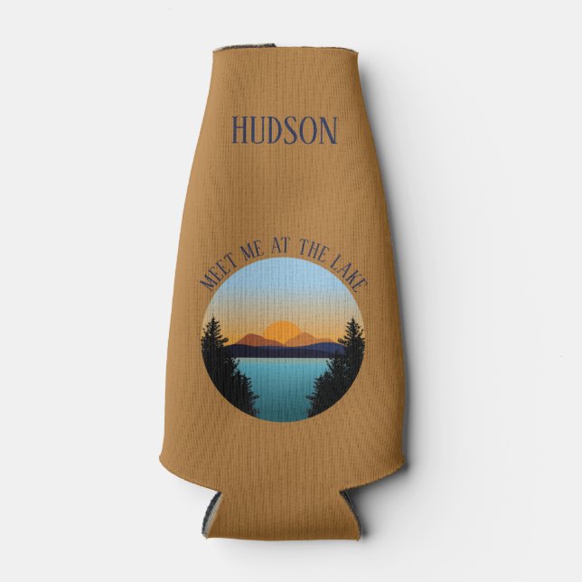 Porta-garrafa Férias no Sunset Lake (Frente)