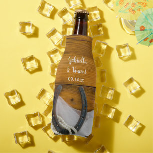 Porta-garrafa Ferradura e Pérolas País de Casamento Ocidental