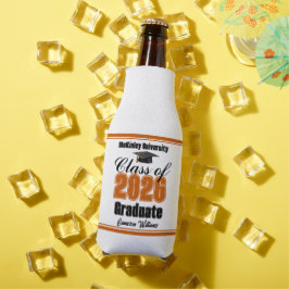 Porta-garrafa Festa de Graduação Personalizada Laranja da Turma 