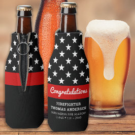 Porta-garrafa Festa Thin Red Line Fina de Graduação de Bombeiro