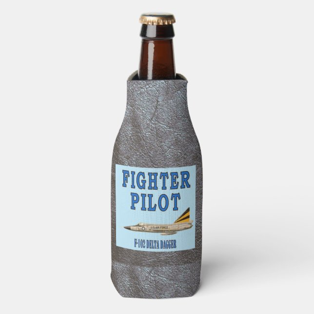 PORTA-GARRAFA FIGURAR PILOTO F-102 DAGGER DELTA (Frente da Garrafa)