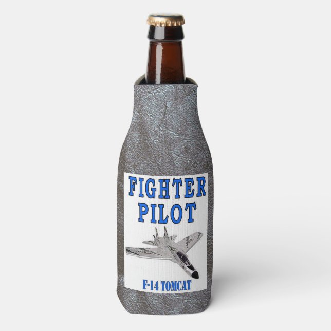 PORTA-GARRAFA FIGURAR PILOTO F-14 TOMCAT (Frente da Garrafa)
