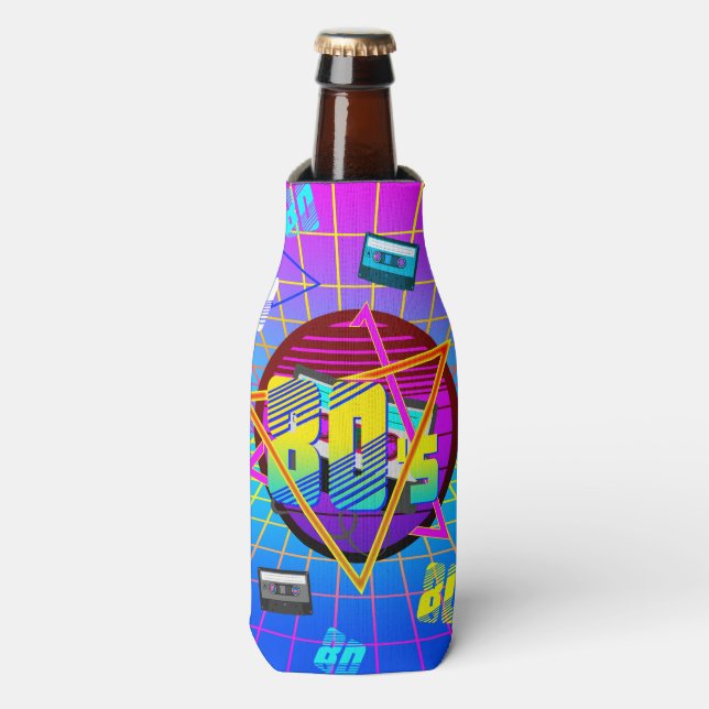 Porta-garrafa FITA DE CASSETE DA ESCOLA ANTIGA DE anos 80 (Frente da Garrafa)