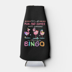 Porta-garrafa Flamingo Rosa Bingo Engraçado Arte de Presente