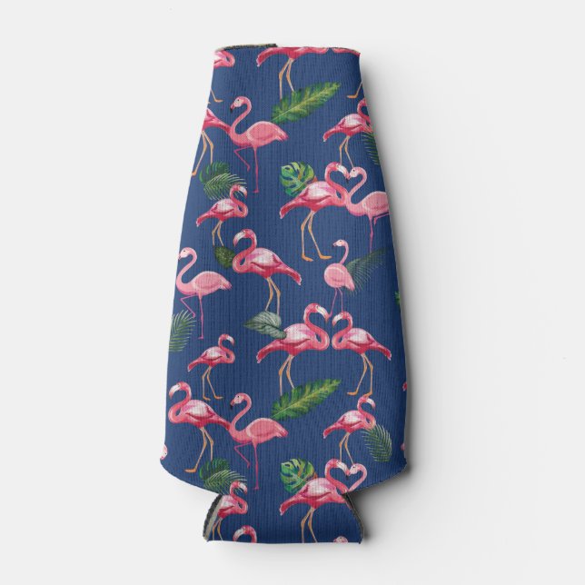 Porta-garrafa Flamingos Love Patterno 2 (Frente)