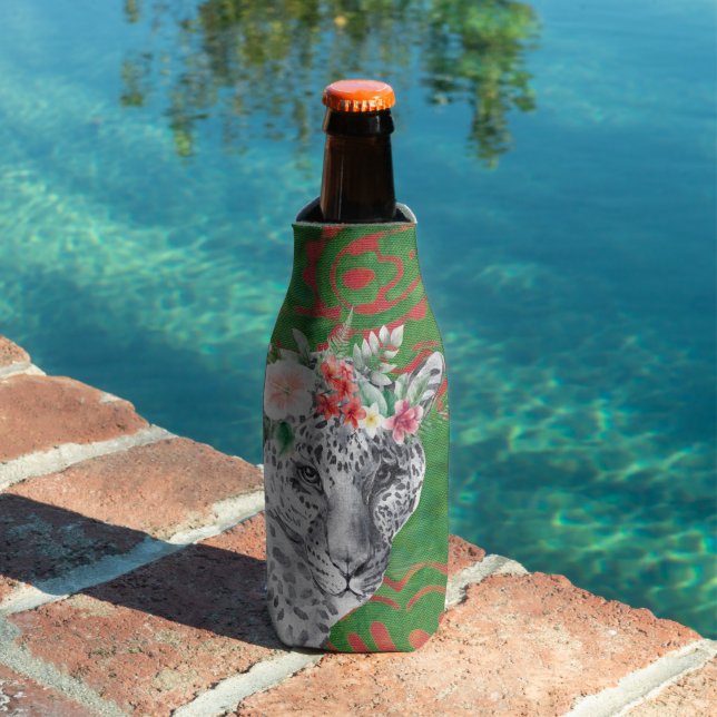 Porta-garrafa Flor Leão Marinho Batik   (Piscina in situ)