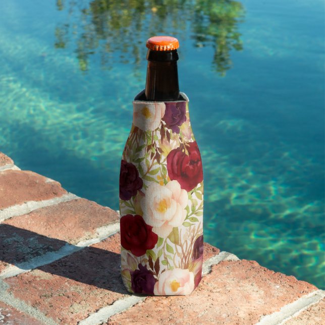 Porta-garrafa Floral Watercolor (Piscina in situ)