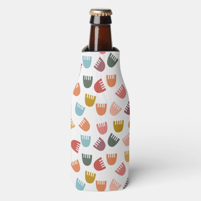 Porta-garrafa Flores de Boho Mistas (Frente da Garrafa)