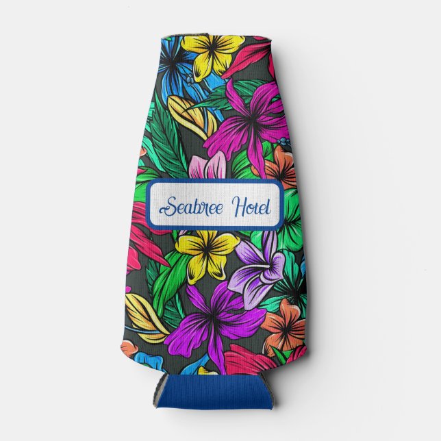 Porta-garrafa Flores Tropicais Divertidas (Frente)