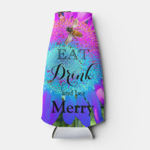 Porta-garrafa Foto girassol cor-de-rosa-azul retrógrada