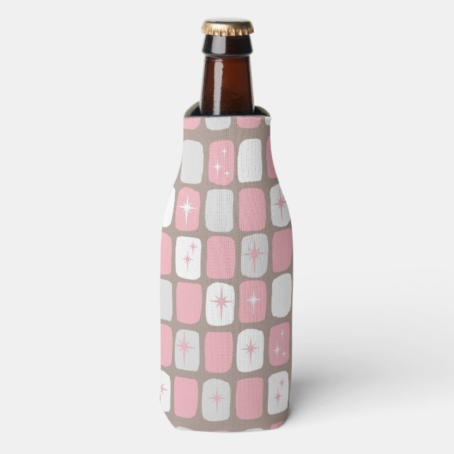 Porta-garrafa Frigorífico cor-de-rosa retroativo (Frente da Garrafa)