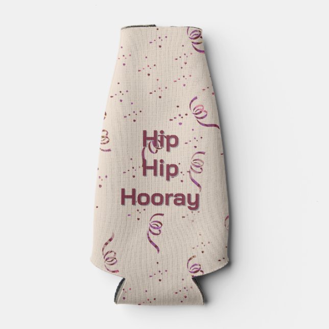 Porta-garrafa Fun Adult Birthday Confetti Ribbon Pattern  (Frente)