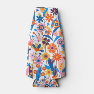 Porta-garrafa Fundo Floral Multicolor Exótico-32939