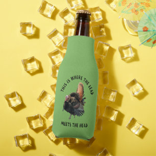 Porta-garrafa Funny Wild Turkey Caçando Quote Beer Cooler