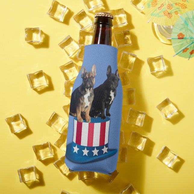 Porta-garrafa Getränkekühler französische Bulldoggen Hut (Verão in situ)
