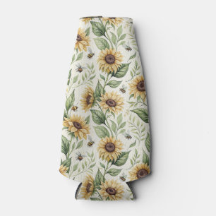 Porta-garrafa Girassóis e Abelhas Florais