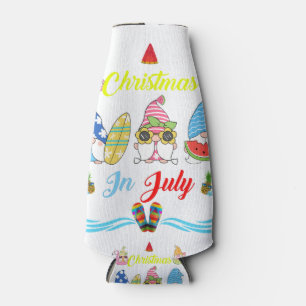 Porta-garrafa Gnomos De Natal Em Julho De Verão Engraçado