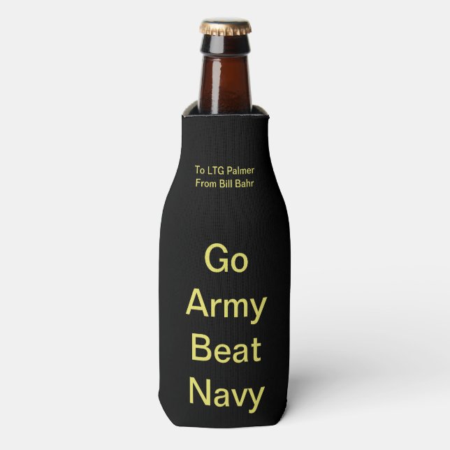 Porta-garrafa Go Army Beat Navy Beer Bottle Cozy (Frente da Garrafa)