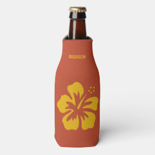 Porta-garrafa Hibiscus de nome personalizado
