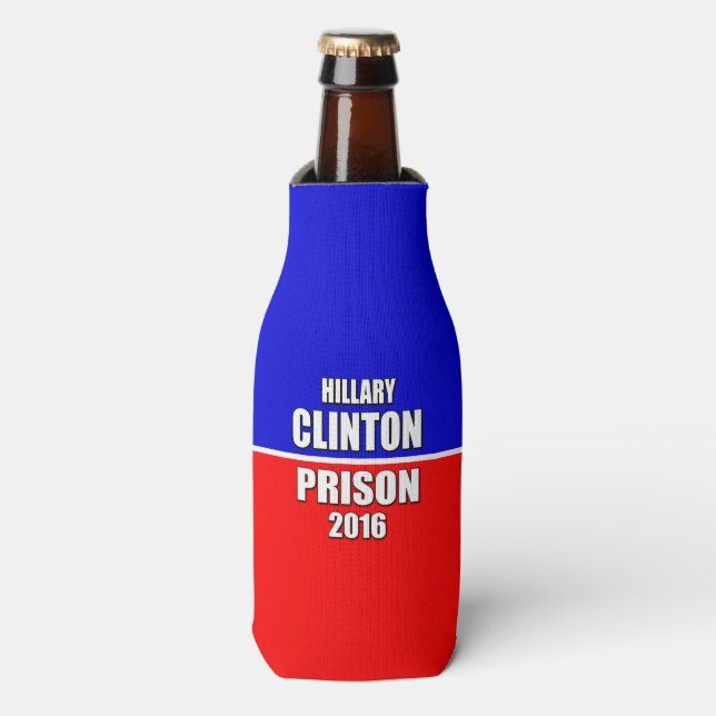PORTA-GARRAFA HILLARY FOR PRISON 2016 (Frente da Garrafa)