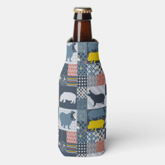 Porta-garrafa Hippos Faux-Quilted