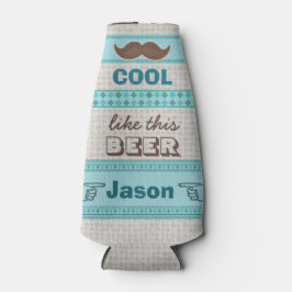 Porta-garrafa Hipster de Vintage Personalizado Cooler do Bloco d