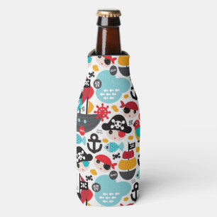 Porta-garrafa Ilustração de piratas retrorreflectores à vela