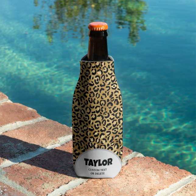 Porta-garrafa Impressão de leopardo Personalizada  (Piscina in situ)