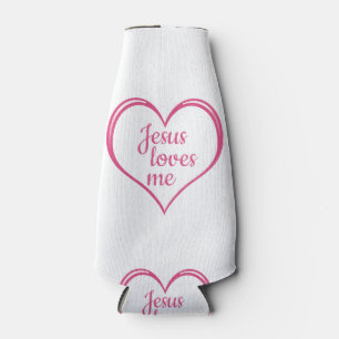 Porta-garrafa JESUS ME AMA no Coração