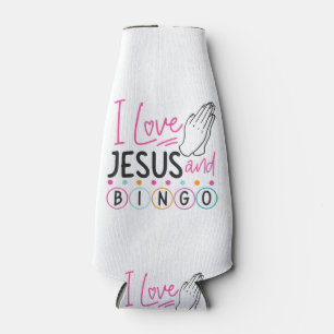 Porta-garrafa Jogador de Bingo Jesus Fé Cristão Eu Amo Jesus An