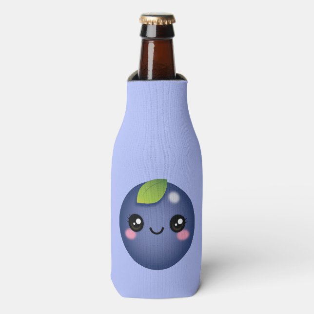 Porta-garrafa Kawaii Blueberry Bottle Cooler (Frente da Garrafa)