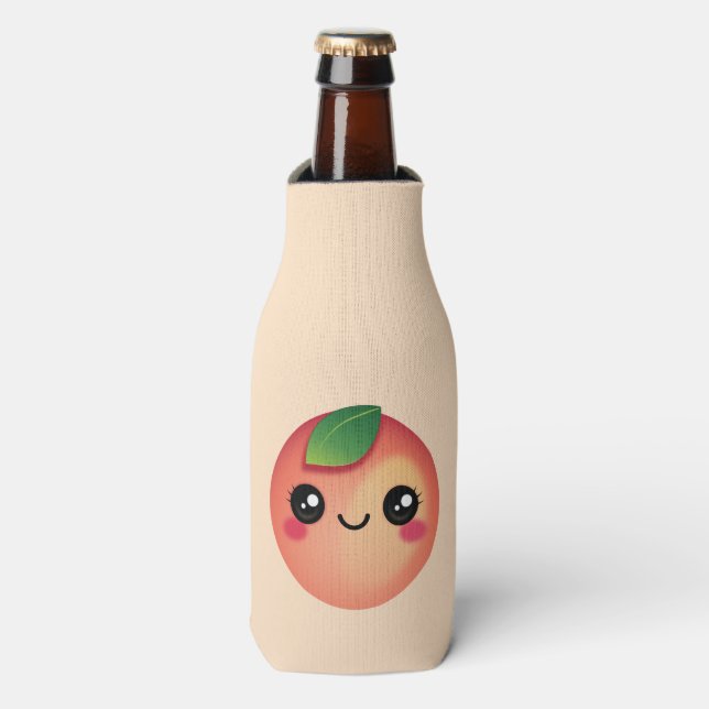 Porta-garrafa Kawaii Peach Bottle Cooler (Frente da Garrafa)