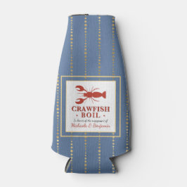 Porta-garrafa Lagostas fervem Festa de noivado azul marisco