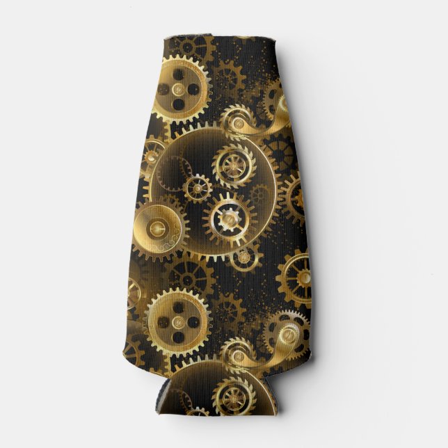 Porta-garrafa Lágrimas de latão sem costura (Frente)