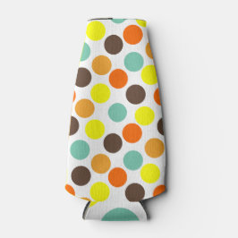 Porta-garrafa Laranja, Amarelo, Marrom, Pontos Azuis