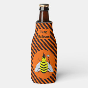 Porta-garrafa Laranja-e-riscas-pretas de bruxa-de-bruxa-bruxa-br