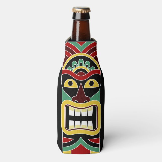 Porta-garrafa Legal Tiki Totem nome personalizado refrigerador d (Frente da Garrafa)