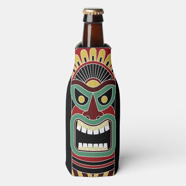 Porta-garrafa Legal Tiki Totem nome personalizado refrigerador d (Frente da Garrafa)