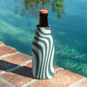 Porta-garrafa Leggens de padrão verde e branco