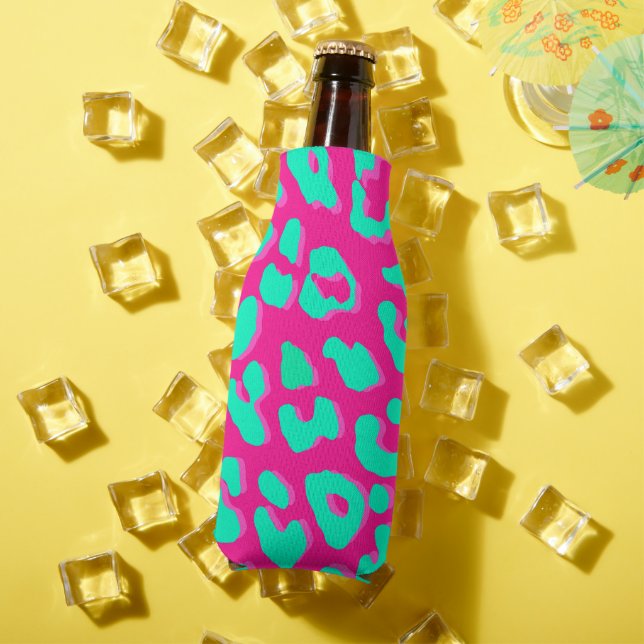 Porta-garrafa Leopardo - Mint Rosa (Verão in situ)
