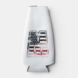 Porta-garrafa Letra M Monograma inicial EUA