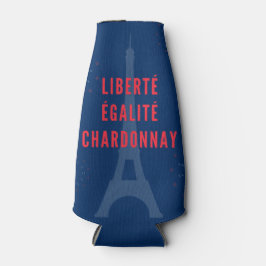 Porta-garrafa Liberté Égalité Chardonnay Engraçado Torre Eiffel