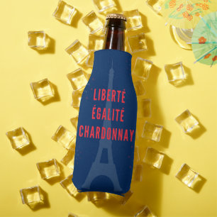 Porta-garrafa Liberté Égalité Chardonnay Engraçado Torre Eiffel