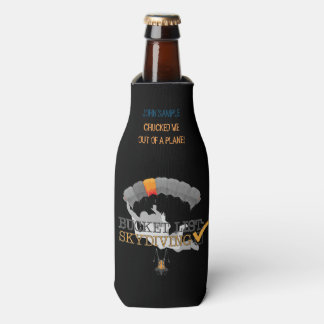 Porta-garrafa Lista de baldes: Skydiving (Personalizável)