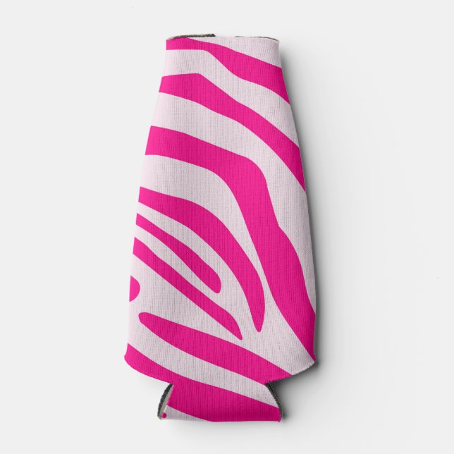 Porta-garrafa Listras de zebra rosa (Frente)