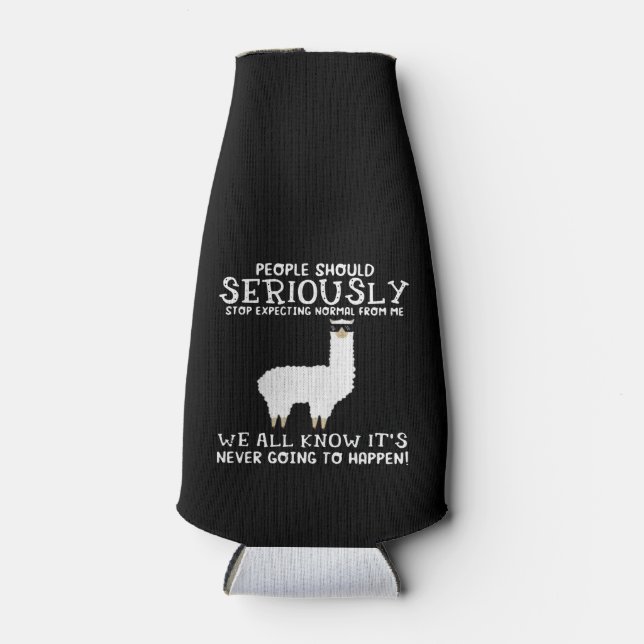 Porta-garrafa Llama Gift | As Pessoas devem ser seriamente (Frente)